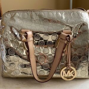 Michael Kors Metallic Gold Satchel